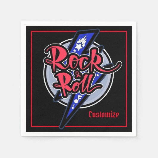 Rock & Roll Blitz Serviette (Vorderseite)