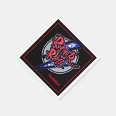 Rock & Roll Blitz Serviette (Ecke)
