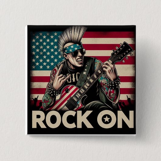 Rock-Roll-Buttons Button (Vorderseite)