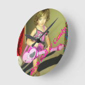 Rock Roll & Candy Runde Wanduhr (Winkel)