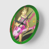 Rock, Roll & Candy Runde Wanduhr (Winkel)