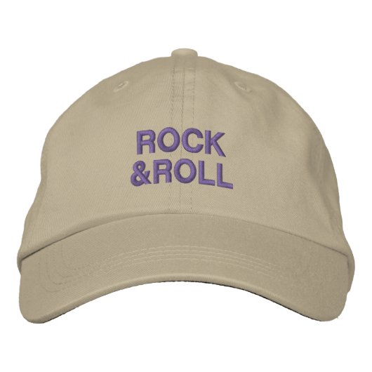 ROCK & ROLL Cap Bestickte Baseballkappe (Vorderseite)