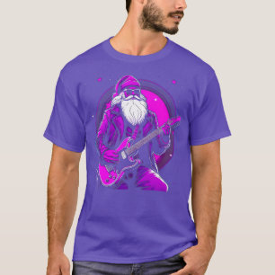 Rock Roll Christmas Santa Claus Gitarrist T-Shirt