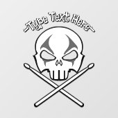 Rock & Roll Decal personalisieren Drummer Window D Fensteraufkleber (Blatt)