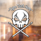 Rock & Roll Decal personalisieren Drummer Window D Fensteraufkleber (Blatt 2)