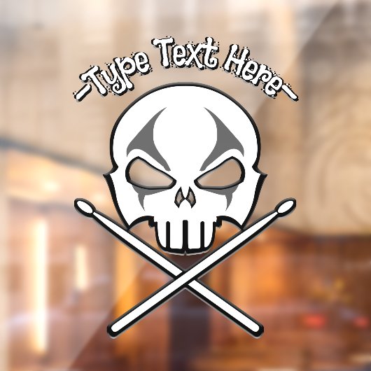 Rock & Roll Decal personalisieren Drummer Window D Fensteraufkleber (Blatt 2)