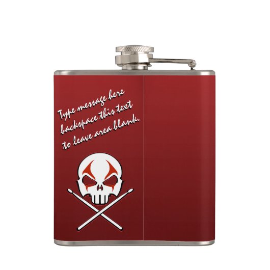 Rock & Roll Flask Heavy Metal Drummer Drink Flasch Flachmann (Rückseite)