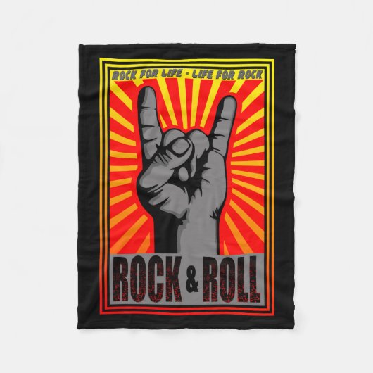 Rock & Roll Fleecedecke (Vorderseite)