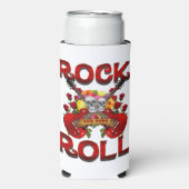 Rock Roll for Ever Skulls Selters Dosenkühler (Seltzer Vorderseite)