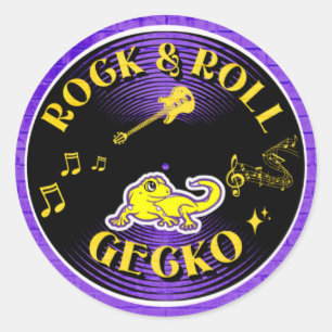 Rock & Roll Gecko Aufkleber
