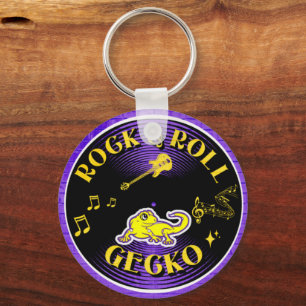 Rock & Roll Gecko Schlüsselkette Schlüsselanhänger