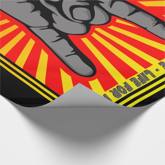 Rock & Roll Geschenkpapier (Ecke)