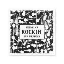 Rock & Roll Gitarre Geburtstagsparty Servietten