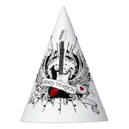 Rock & Roll Gitarre Heavy Metal Band Musiker Partyhütchen