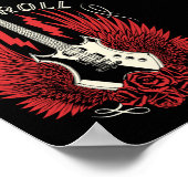 Rock & Roll Gitarren Rosen Poster (Ecke)