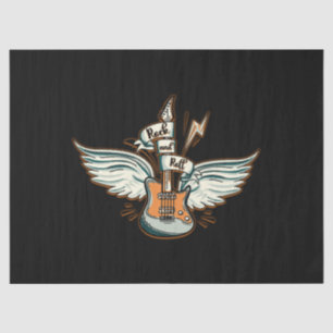Rock & Roll Gitarrenflügel Musik Seidenpapier