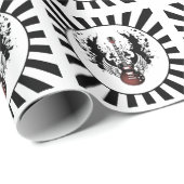 Rock & Roll Gitarrenrocker Heavy Metal Musiker Geschenkpapier (Rolleneckpunkt)