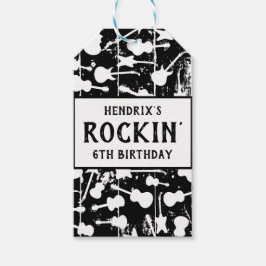 Rock & Roll Guitar Birthday Party Napkins Geschenkanhänger