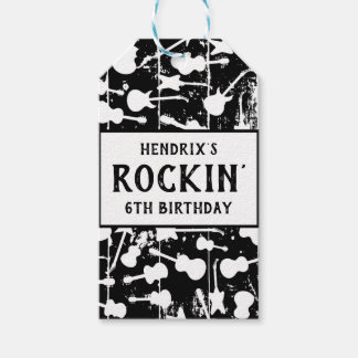 Rock & Roll Guitar Birthday Party Napkins Geschenkanhänger
