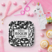 Rock & Roll Guitar Birthday Party Pappteller (Party)