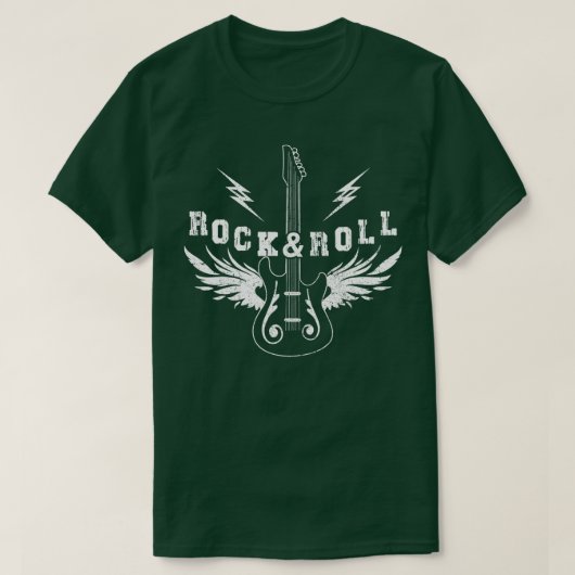 Rock Roll Guitar Wings Music for Gitarrist Electr T-Shirt (Design vorne)