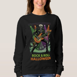 Rock & Roll Halloween-Skelett Sweatshirt