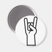 Rock & Roll Hand Symbol Magnet (Vorderseite/Rückseite)