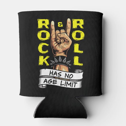 "Rock & Roll hat keine Altersgrenze" Dosenkühler (Rückseite)