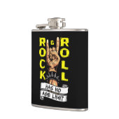 "Rock & Roll hat keine Altersgrenze" Flachmann (Links)