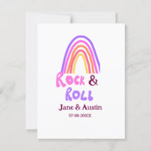Rock & Roll Hochzeit fügen Pärchenname Retro Regen