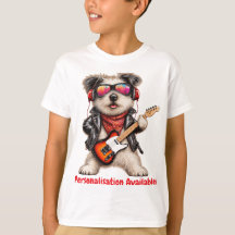 Rock & Roll Jack Russell Gitarrist Hund