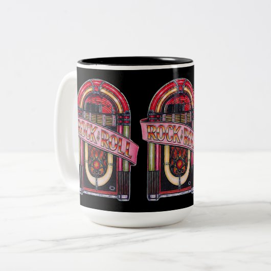 Rock & Roll Juke Box Retro Tasse (Vorderseite Links)