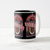 Rock & Roll Juke Box Retro Tasse (VorderseiteRechts)
