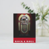 Rock & Roll Jukebox Postkarte (Stehend Vorderseite)