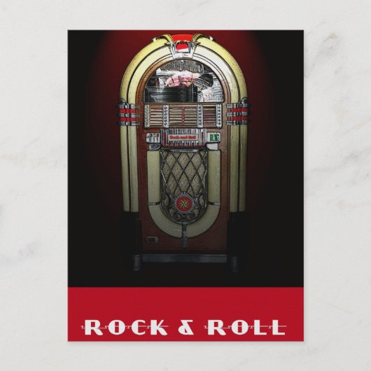 Rock & Roll Jukebox Postkarte (Vorderseite)