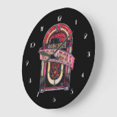 Rock & Roll Jukebox Retro Wanduhr (Winkel)