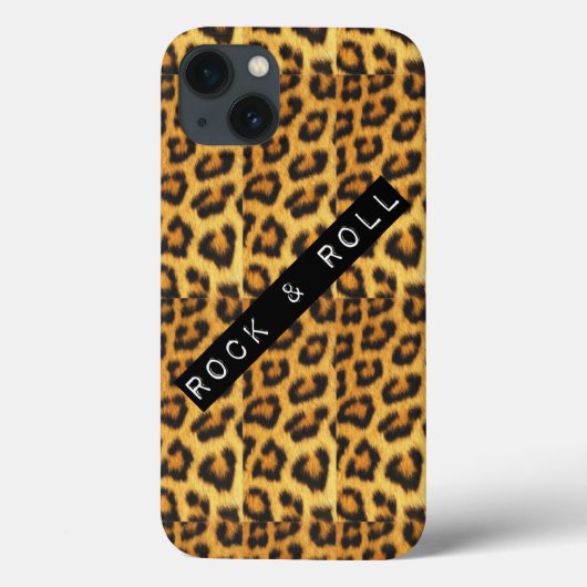 Rock & Roll Leopard Print Cell Phone Case (Rückseite)