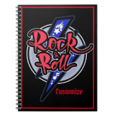Rock & Roll Lightning Notizblock (Vorderseite)