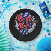 Rock & Roll Lightning Pappteller (Party)