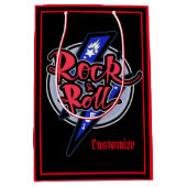 Rock & Roll Lightning Red Mittlere Geschenktüte (Vorderseite)