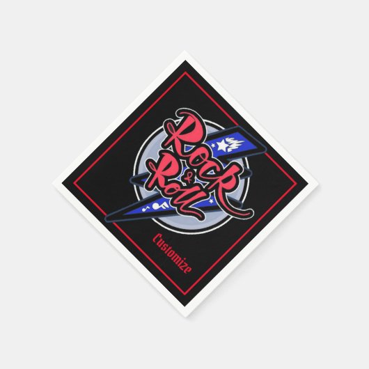 Rock & Roll Lightning Serviette (Ecke)