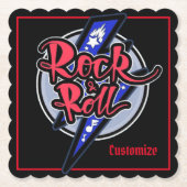Rock & Roll Lightning Untersetzer (Vorderseite)