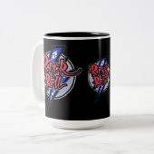 Rock & Roll Lightning Zweifarbige Tasse (Vorderseite Links)
