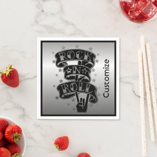 Rock & Roll-Logo Napkins 2 Serviette (Beispiel)