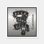 Rock & Roll-Logo Napkins 2 Serviette (Vorderseite)