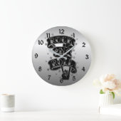 Rock & Roll-Logos Runde Wall-Uhr Große Wanduhr (Zuhause)