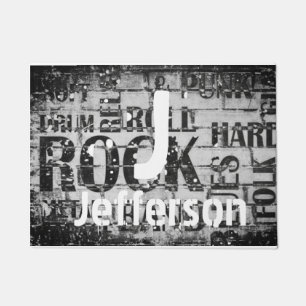Rock & Roll Monogramm Fußmatte