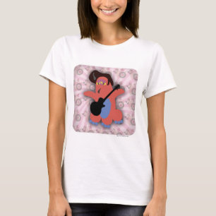 Rock Roll Monster Süße Cartoon-Charakter-Kunst T-Shirt