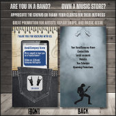 Rock & Roll Musician Business Card Visitenkarte