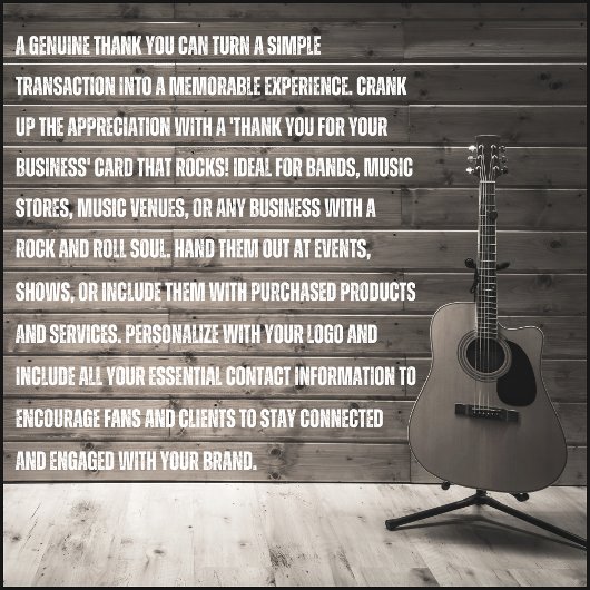 Rock & Roll Musician Business Card Visitenkarte